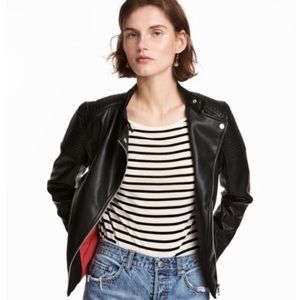 Vegan Leather Black Biker Jacket